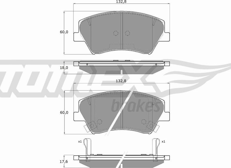 TOMEX brakes TX 18-68 - Kit de plaquettes de frein, frein à disque cwaw.fr