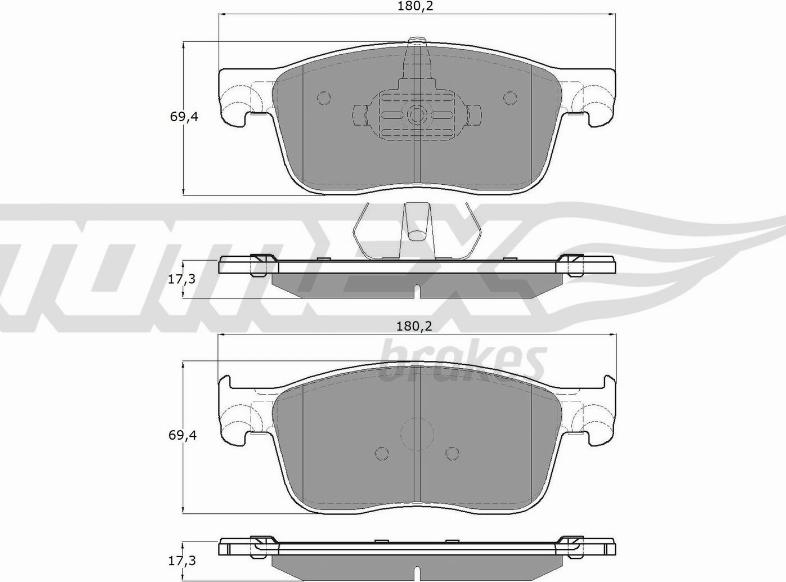 TOMEX brakes TX 18-63 - Kit de plaquettes de frein, frein à disque cwaw.fr