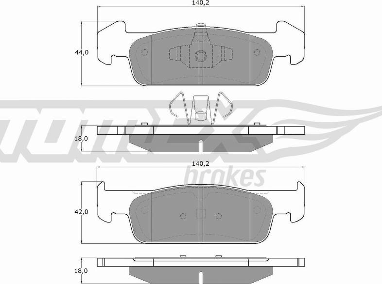 TOMEX brakes TX 18-62 - Kit de plaquettes de frein, frein à disque cwaw.fr