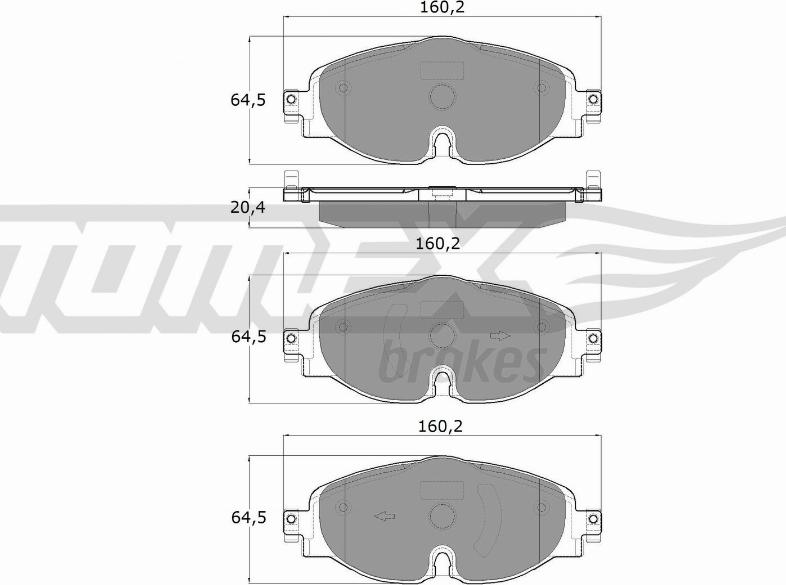 TOMEX brakes TX 18-05 - Kit de plaquettes de frein, frein à disque cwaw.fr