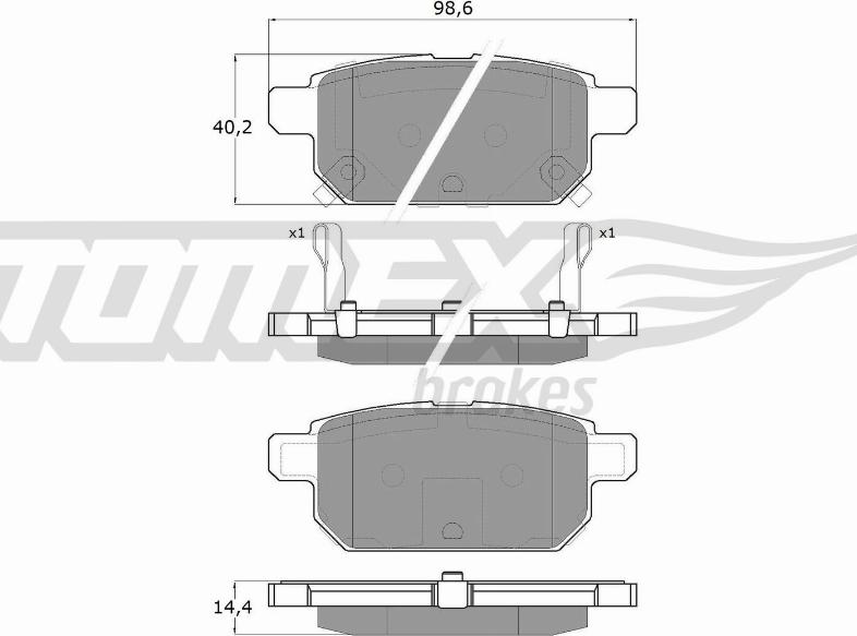 TOMEX brakes TX 18-14 - Kit de plaquettes de frein, frein à disque cwaw.fr