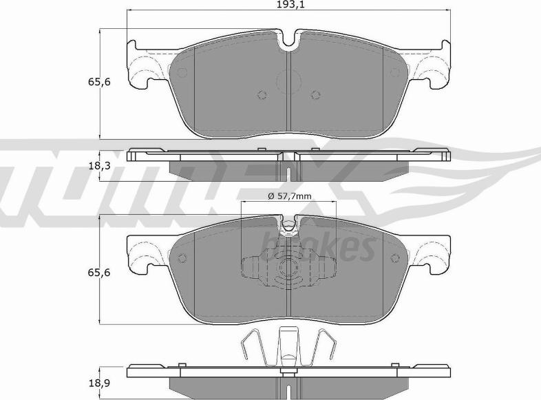 TOMEX brakes TX 18-151 - Kit de plaquettes de frein, frein à disque cwaw.fr