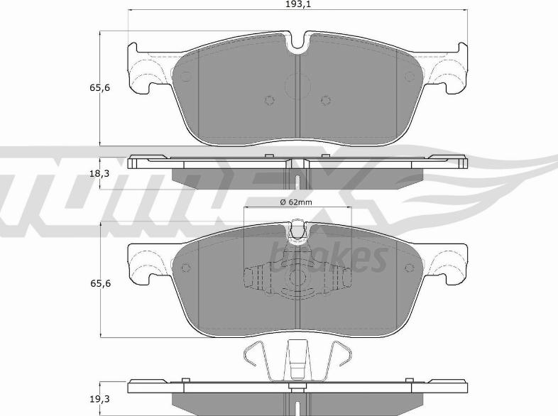 TOMEX brakes TX 18-15 - Kit de plaquettes de frein, frein à disque cwaw.fr