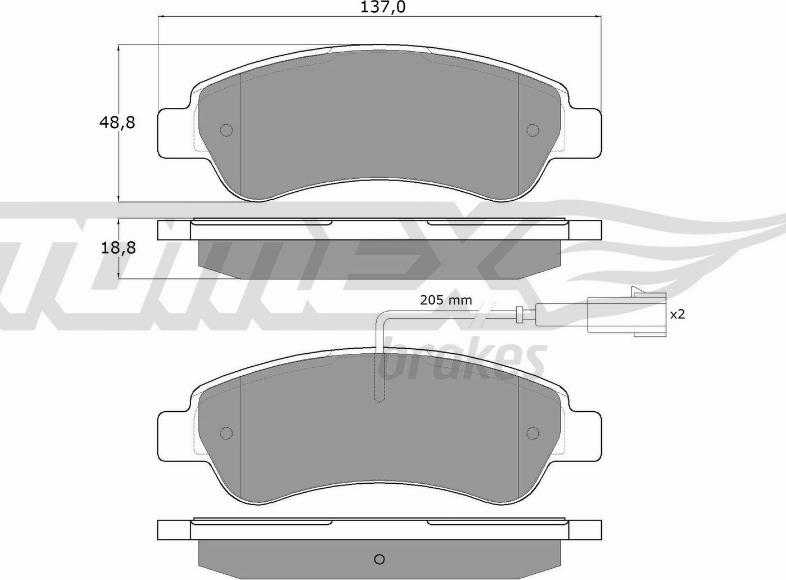 TOMEX brakes TX 18-10 - Kit de plaquettes de frein, frein à disque cwaw.fr