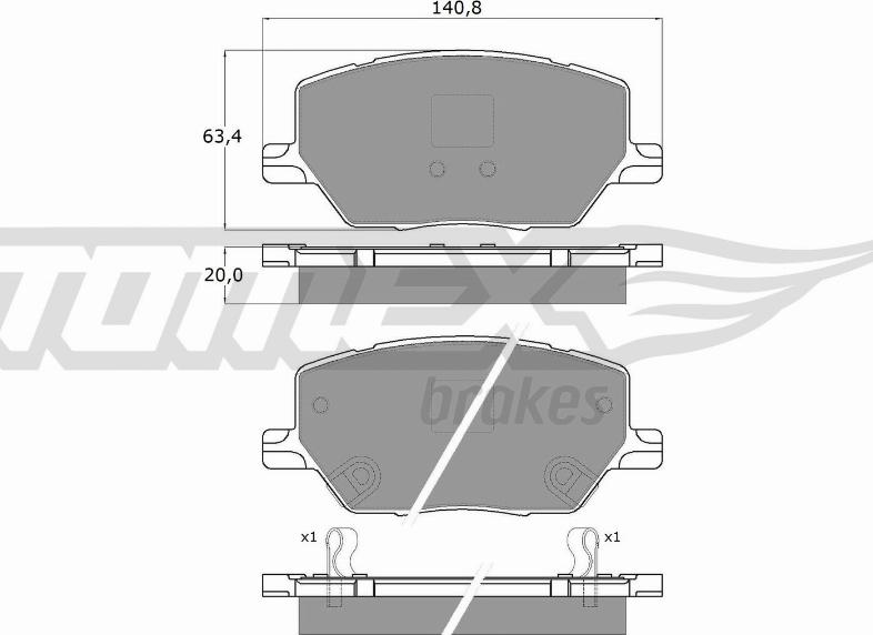 TOMEX brakes TX 18-17 - Kit de plaquettes de frein, frein à disque cwaw.fr