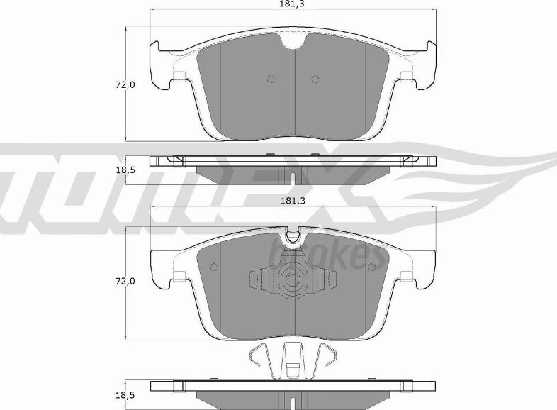 TOMEX brakes TX 18-85 - Kit de plaquettes de frein, frein à disque cwaw.fr