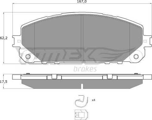 TOMEX brakes TX 18-80 - Kit de plaquettes de frein, frein à disque cwaw.fr