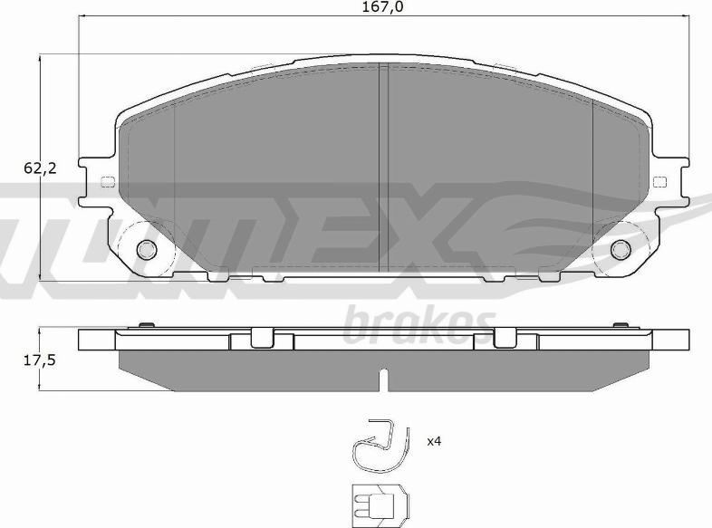 TOMEX brakes TX 18-80 - Kit de plaquettes de frein, frein à disque cwaw.fr