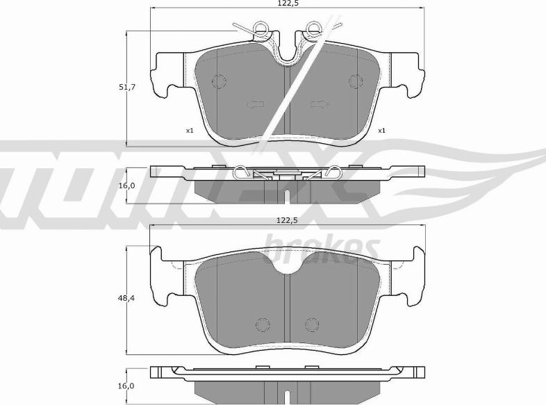 TOMEX brakes TX 18-872 - Kit de plaquettes de frein, frein à disque cwaw.fr