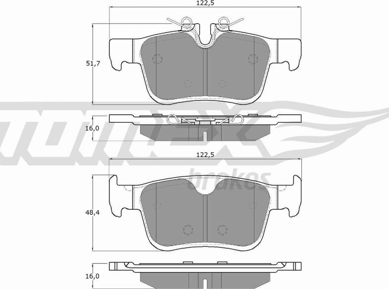 TOMEX brakes TX 18-87 - Kit de plaquettes de frein, frein à disque cwaw.fr