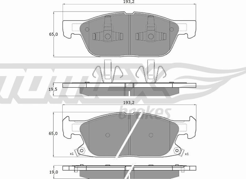 TOMEX brakes TX 18-39 - Kit de plaquettes de frein, frein à disque cwaw.fr