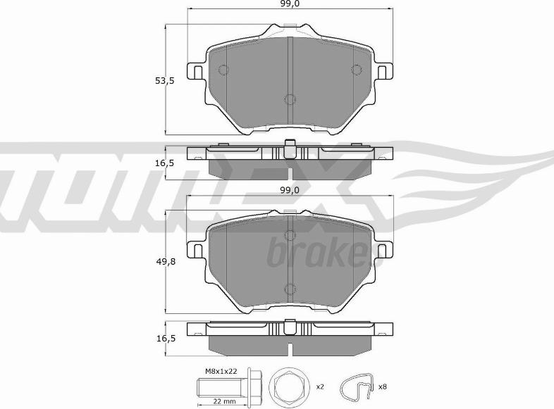 TOMEX brakes TX 18-36 - Kit de plaquettes de frein, frein à disque cwaw.fr