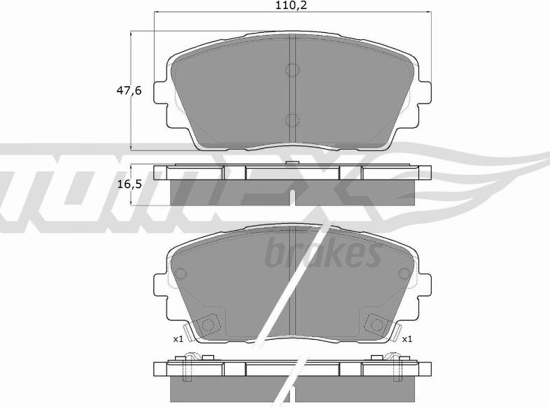 TOMEX brakes TX 18-30 - Kit de plaquettes de frein, frein à disque cwaw.fr