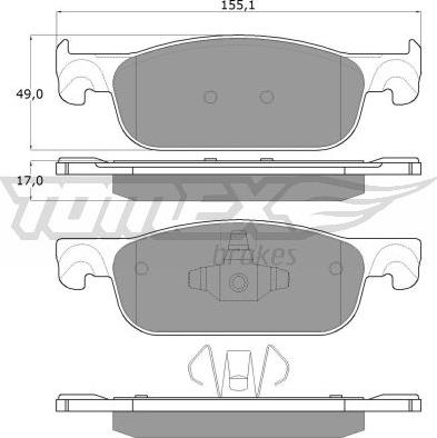 TOMEX brakes TX 18-32 - Kit de plaquettes de frein, frein à disque cwaw.fr