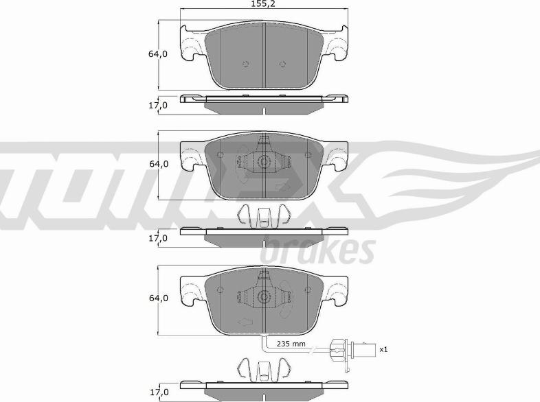 TOMEX brakes TX 18-21 - Kit de plaquettes de frein, frein à disque cwaw.fr