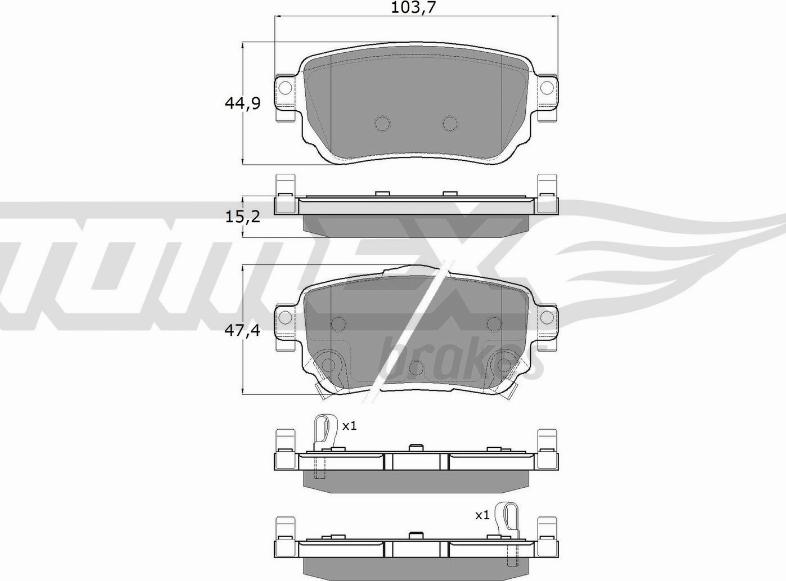 TOMEX brakes TX 18-27 - Kit de plaquettes de frein, frein à disque cwaw.fr