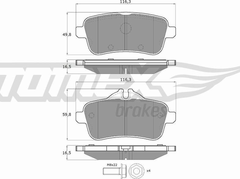 TOMEX brakes TX 18-79 - Kit de plaquettes de frein, frein à disque cwaw.fr