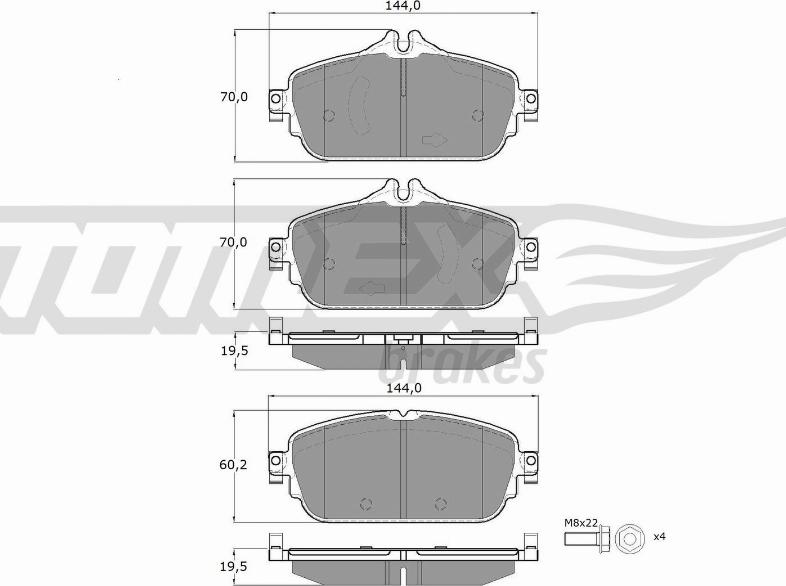 TOMEX brakes TX 18-74 - Kit de plaquettes de frein, frein à disque cwaw.fr