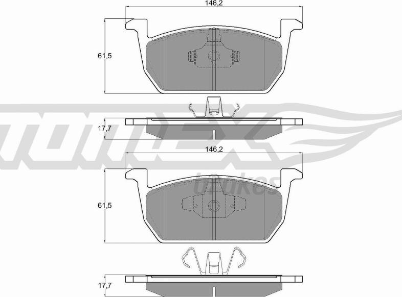 TOMEX brakes TX 18-73 - Kit de plaquettes de frein, frein à disque cwaw.fr