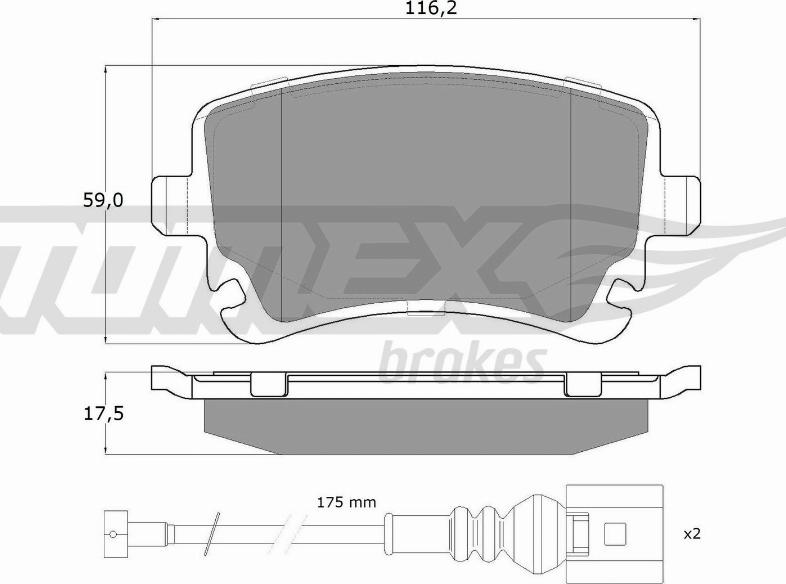 TOMEX brakes TX 13-96 - Kit de plaquettes de frein, frein à disque cwaw.fr