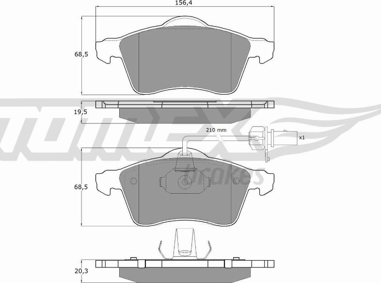 TOMEX brakes TX 13-911 - Kit de plaquettes de frein, frein à disque cwaw.fr