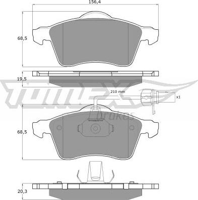 TOMEX brakes TX 13-911 - Kit de plaquettes de frein, frein à disque cwaw.fr