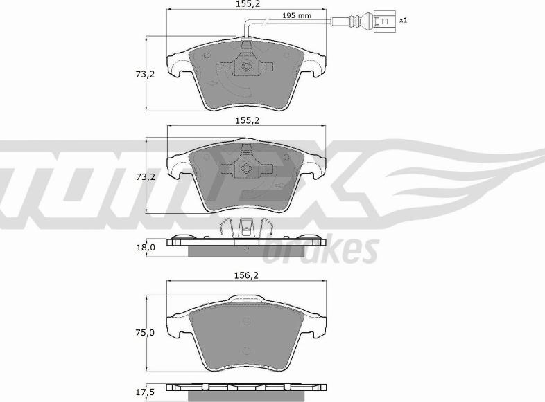 TOMEX brakes TX 13-931 - Kit de plaquettes de frein, frein à disque cwaw.fr