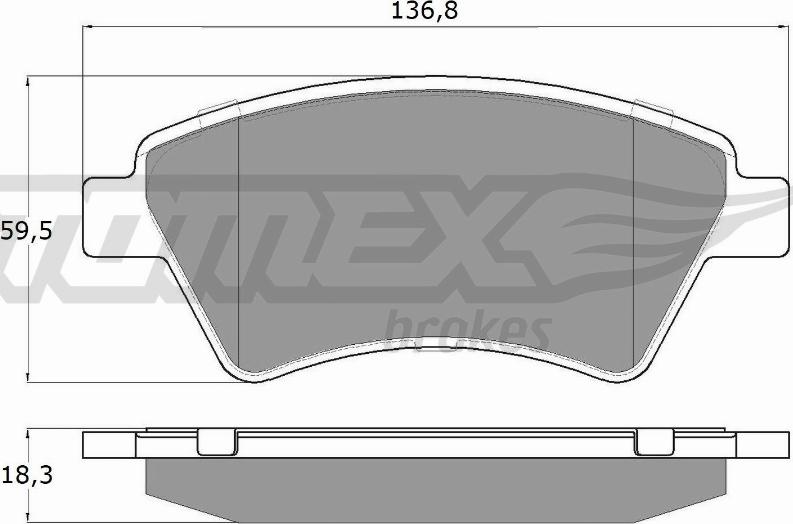 TOMEX brakes TX 13-54 - Kit de plaquettes de frein, frein à disque cwaw.fr