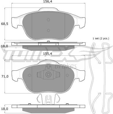 TOMEX brakes TX 13-50 - Kit de plaquettes de frein, frein à disque cwaw.fr