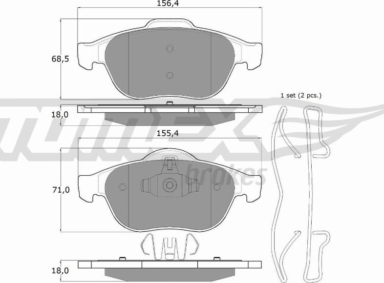 TOMEX brakes TX 13-50 - Kit de plaquettes de frein, frein à disque cwaw.fr