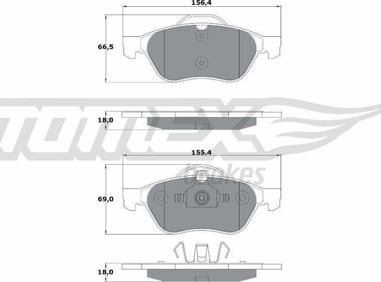 TOMEX brakes TX 13-51 - Kit de plaquettes de frein, frein à disque cwaw.fr