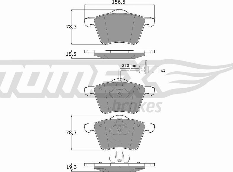 TOMEX brakes TX 13-58 - Kit de plaquettes de frein, frein à disque cwaw.fr