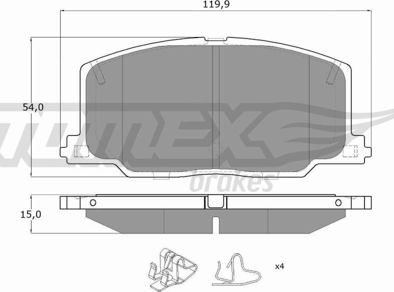 TOMEX brakes TX 13-69 - Kit de plaquettes de frein, frein à disque cwaw.fr