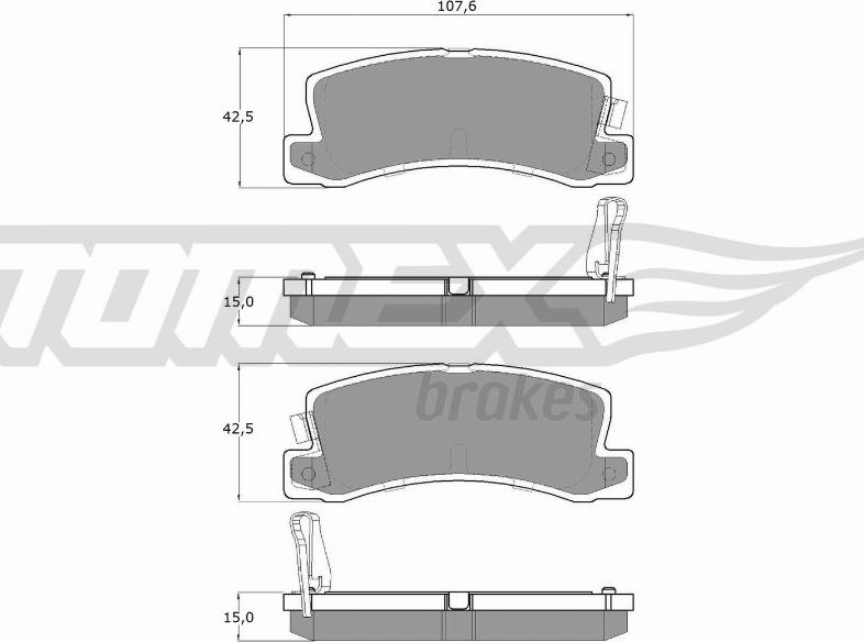 TOMEX brakes TX 13-66 - Kit de plaquettes de frein, frein à disque cwaw.fr