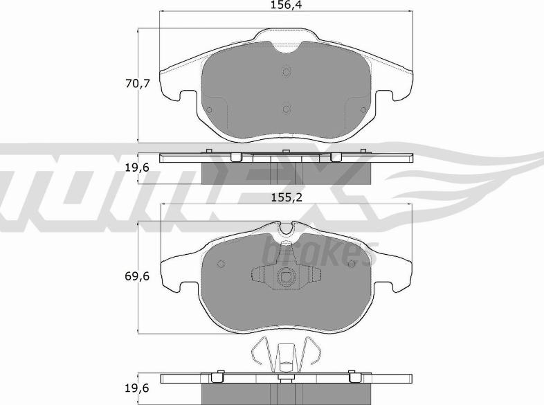 TOMEX brakes TX 13-04 - Kit de plaquettes de frein, frein à disque cwaw.fr