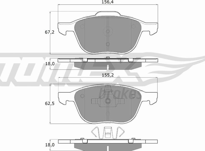 TOMEX brakes TX 13-05 - Kit de plaquettes de frein, frein à disque cwaw.fr