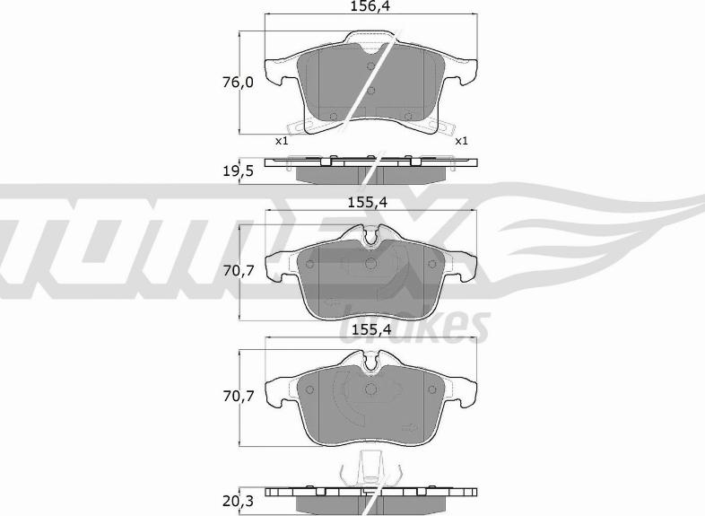 TOMEX brakes TX 13-00 - Kit de plaquettes de frein, frein à disque cwaw.fr