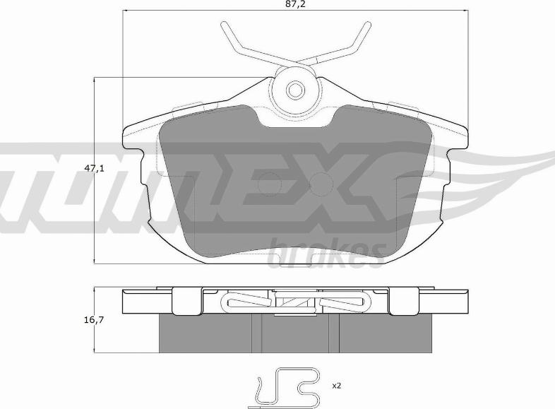 TOMEX brakes TX 13-07 - Kit de plaquettes de frein, frein à disque cwaw.fr