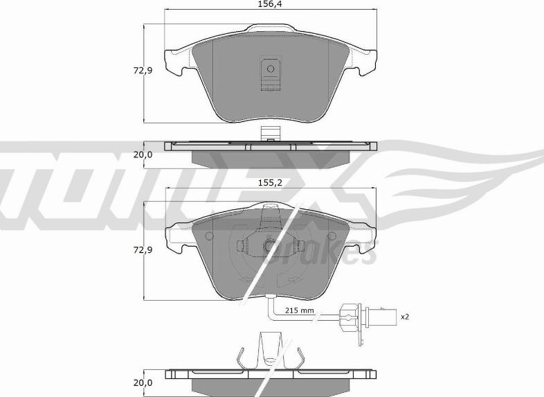 TOMEX brakes TX 13-14 - Kit de plaquettes de frein, frein à disque cwaw.fr