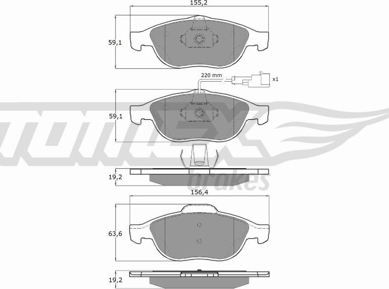 TOMEX brakes TX13-10 - Kit de plaquettes de frein, frein à disque cwaw.fr