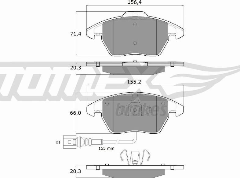 TOMEX brakes TX 13-11 - Kit de plaquettes de frein, frein à disque cwaw.fr