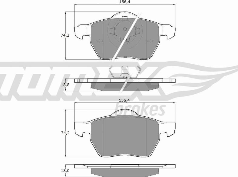 TOMEX brakes TX 13-131 - Kit de plaquettes de frein, frein à disque cwaw.fr