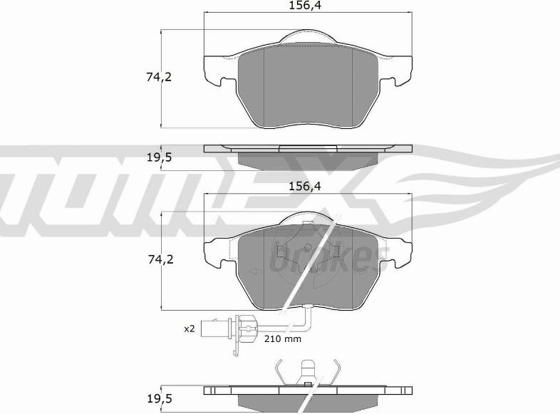 TOMEX brakes TX 13-13 - Kit de plaquettes de frein, frein à disque cwaw.fr