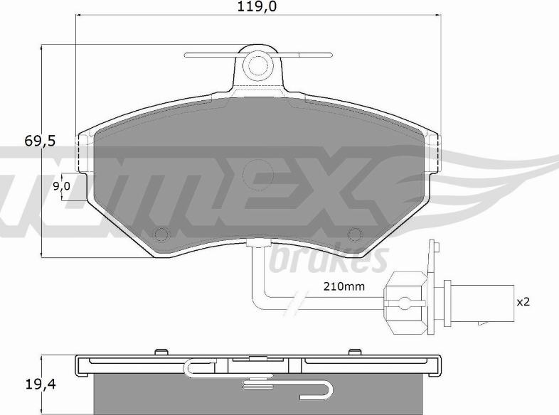 TOMEX brakes TX 13-121 - Kit de plaquettes de frein, frein à disque cwaw.fr