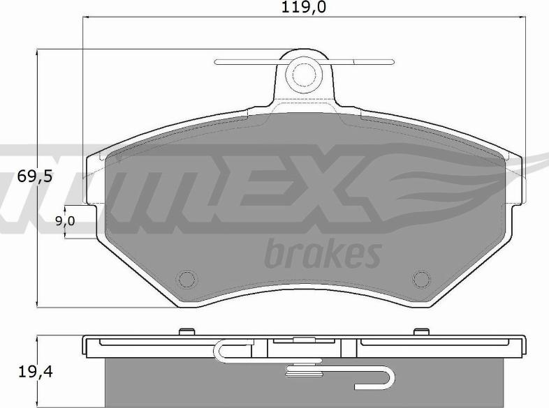 TOMEX brakes TX 13-12 - Kit de plaquettes de frein, frein à disque cwaw.fr