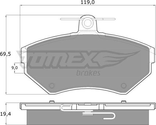 TOMEX brakes TX 13-12 - Kit de plaquettes de frein, frein à disque cwaw.fr