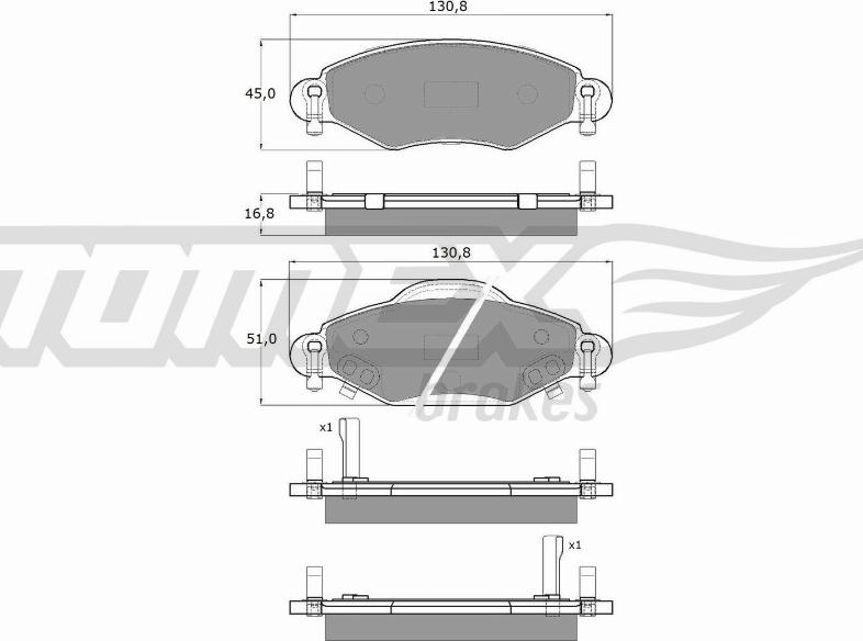 TOMEX brakes TX 13-89 - Kit de plaquettes de frein, frein à disque cwaw.fr