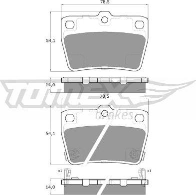 TOMEX brakes TX 13-86 - Kit de plaquettes de frein, frein à disque cwaw.fr