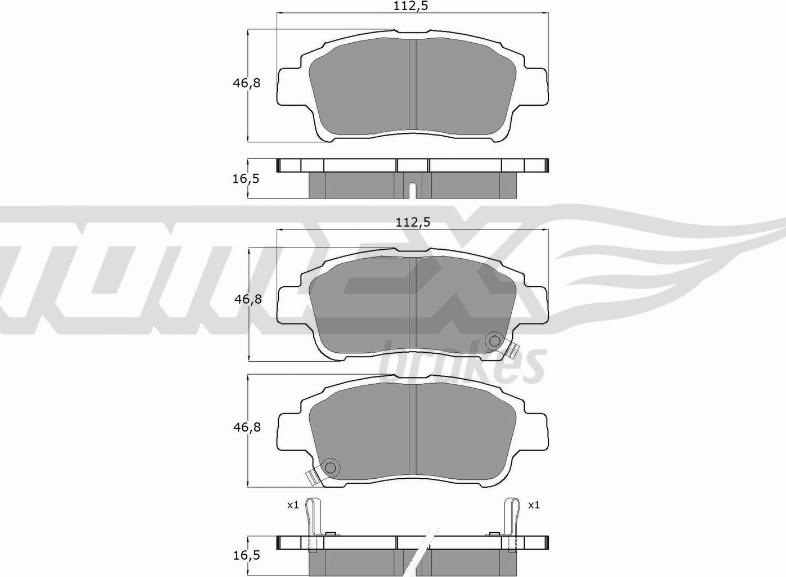 TOMEX brakes TX 13-87 - Kit de plaquettes de frein, frein à disque cwaw.fr