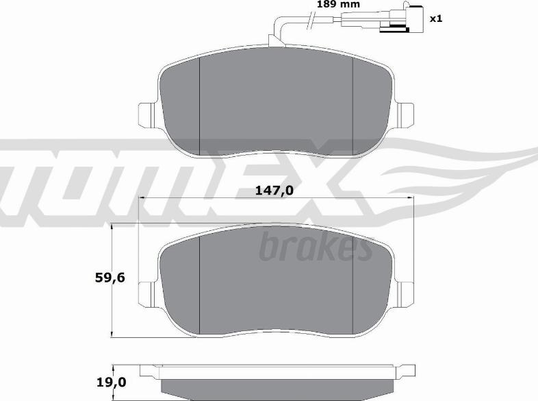 TOMEX brakes TX 13-341 - Kit de plaquettes de frein, frein à disque cwaw.fr